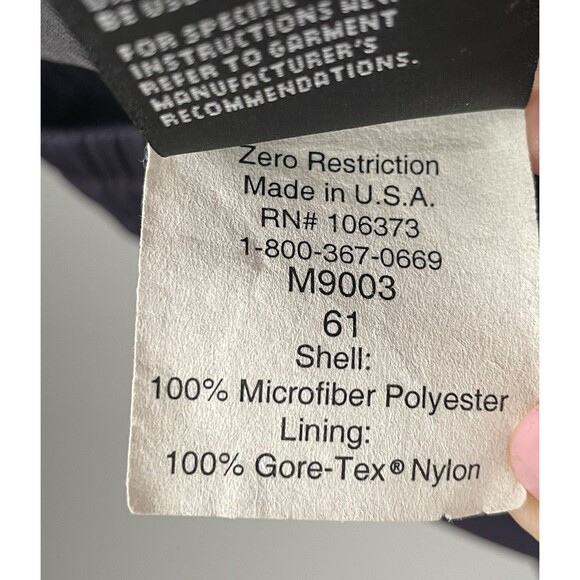 Zero Restriction Gore Tex Golf Vest Mens L Blue Windbreaker Interclub Invitation - Picture 7 of 14